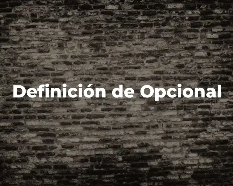 Definición de Opcional