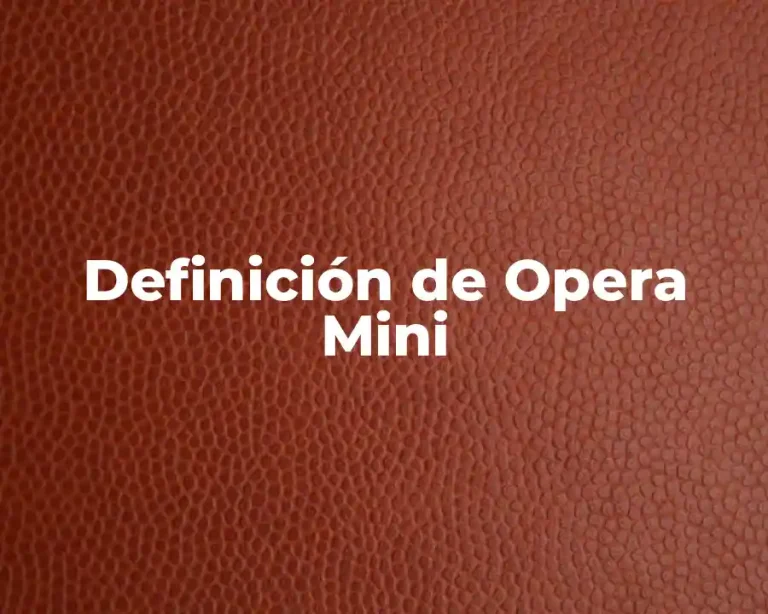 Definición de Opera Mini