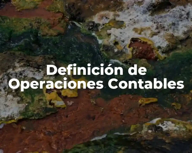 Definición de Operaciones Contables