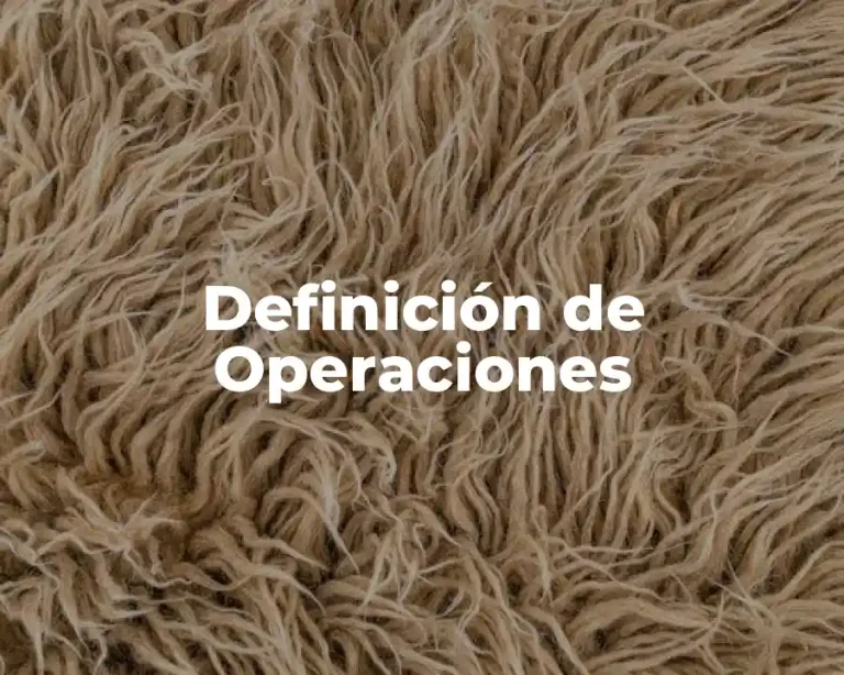 Definición de Operaciones