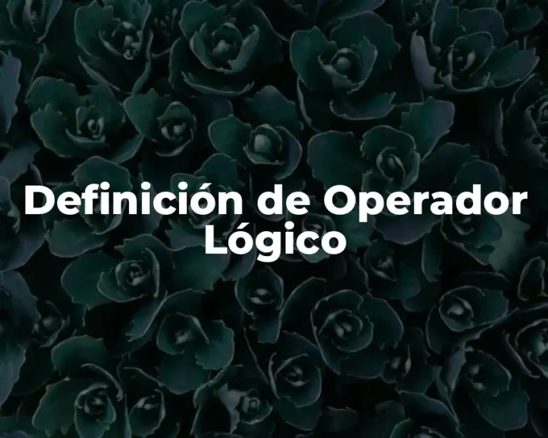 Definición de Operador Lógico