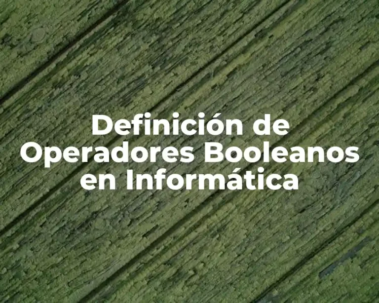 Definición de Operadores Booleanos en Informática