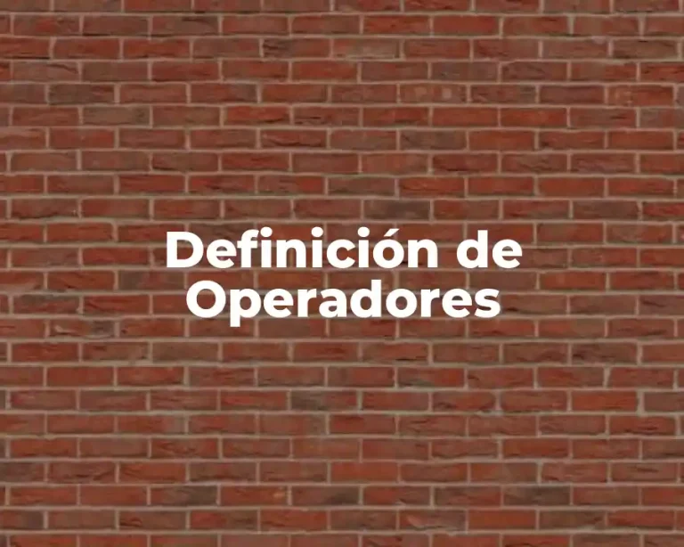 Definición de Operadores