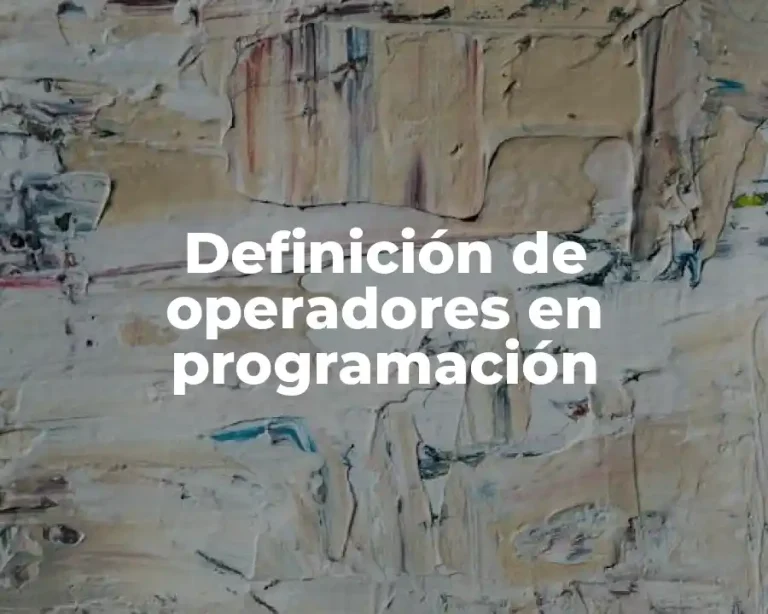 Definición de operadores en programación