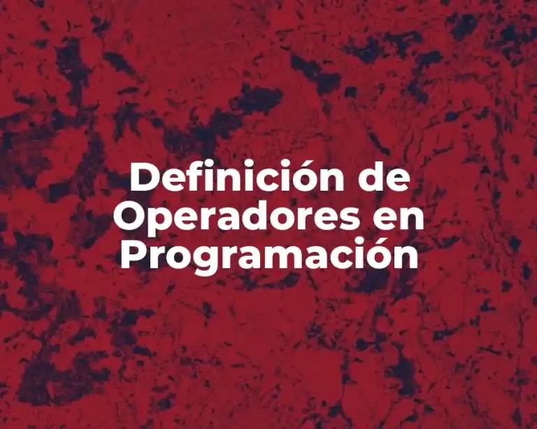 Definición de Operadores en Programación