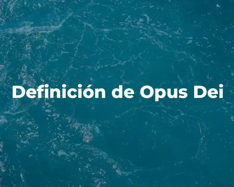 Definición de Opus Dei