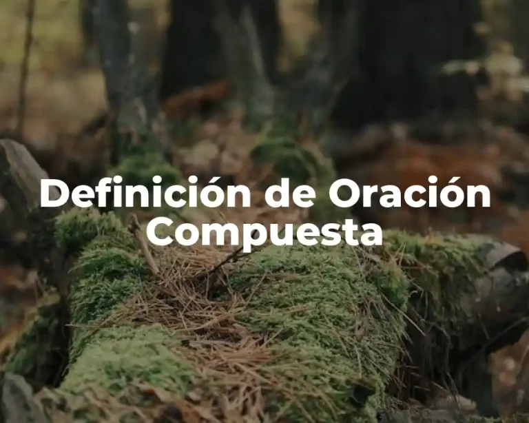 Definición de Oración Compuesta