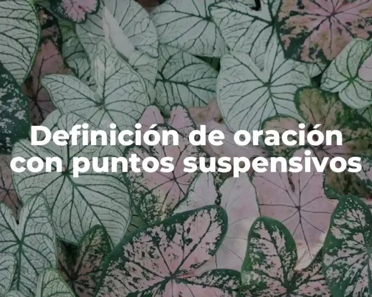 Definición de oración con puntos suspensivos