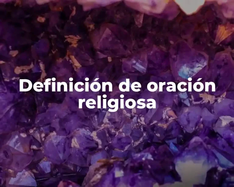 Definición de oración religiosa