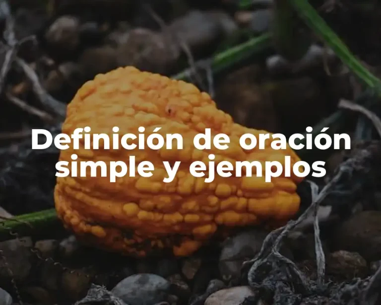 Definición de oración simple y ejemplos