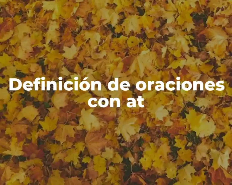 Definición de oraciones con at
