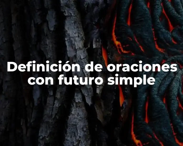 Definición de oraciones con futuro simple