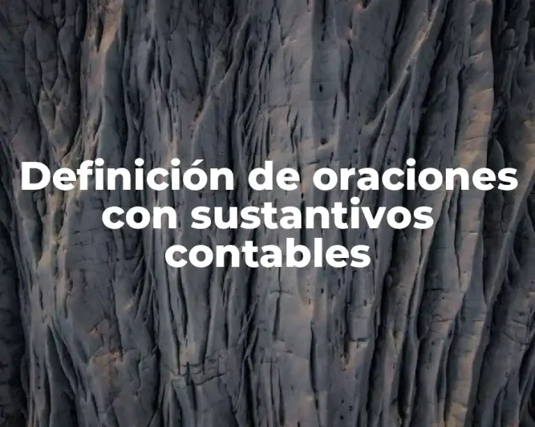 Definición de oraciones con sustantivos contables