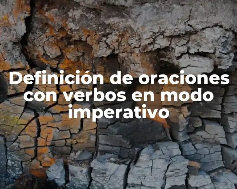 Definición de oraciones con verbos en modo imperativo
