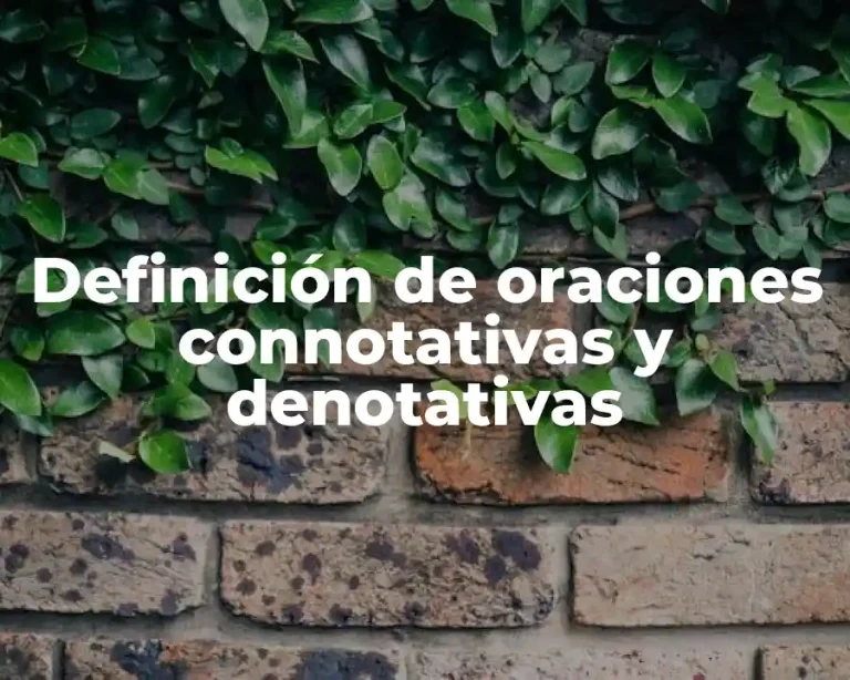 Definición de oraciones connotativas y denotativas