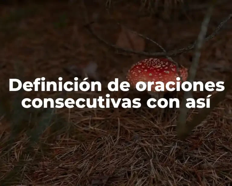 Definición de oraciones consecutivas con así