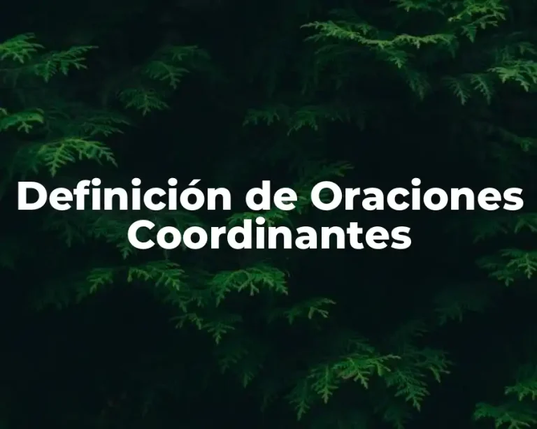 Definición de Oraciones Coordinantes
