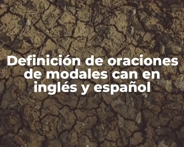 Definición de oraciones de modales can en inglés y español