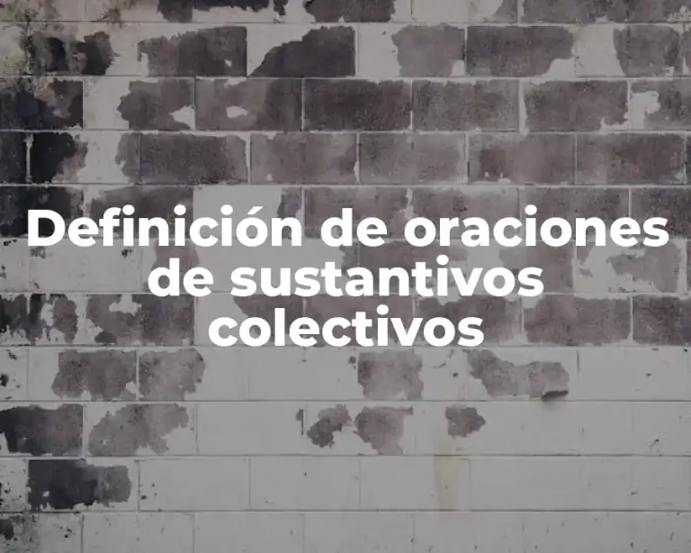 Definición de oraciones de sustantivos colectivos