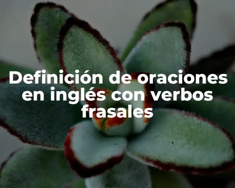 Definición de oraciones en inglés con verbos frasales