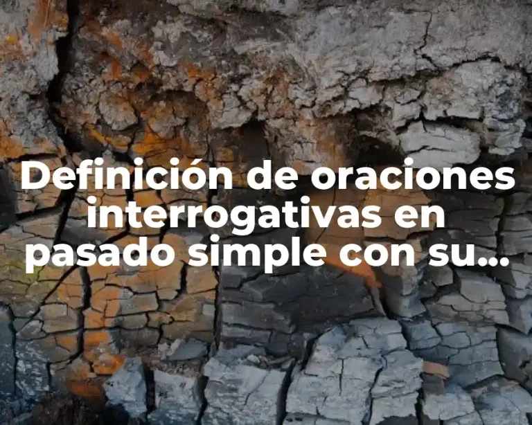 Definición de oraciones interrogativas en pasado simple con su respuesta