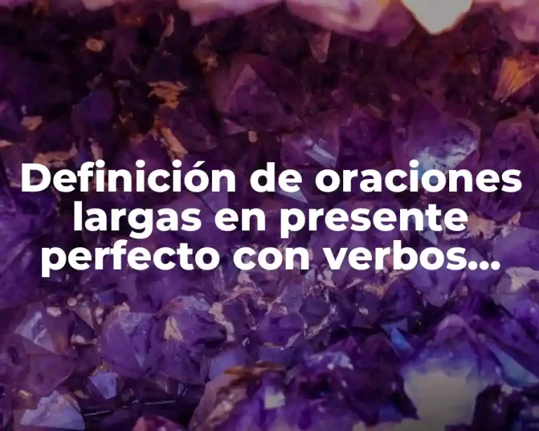 Definición de oraciones largas en presente perfecto con verbos regulares