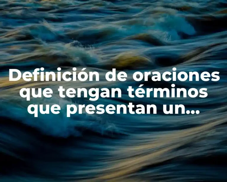 Definición de oraciones que tengan términos que presentan un número
