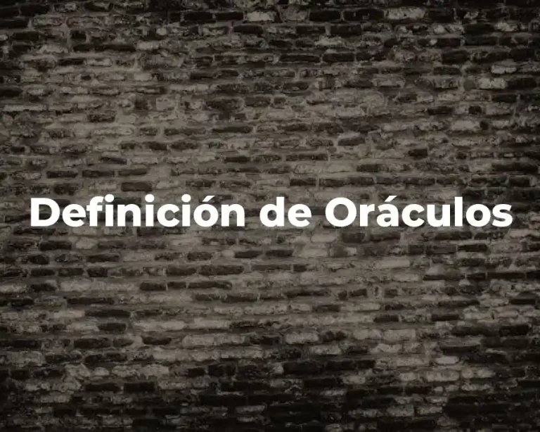 Definición de Oráculos