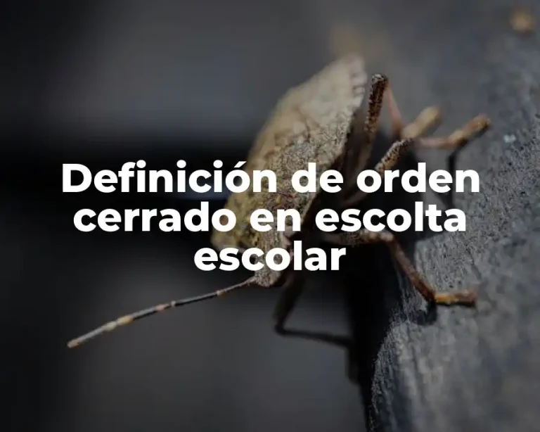 Definición de orden cerrado en escolta escolar