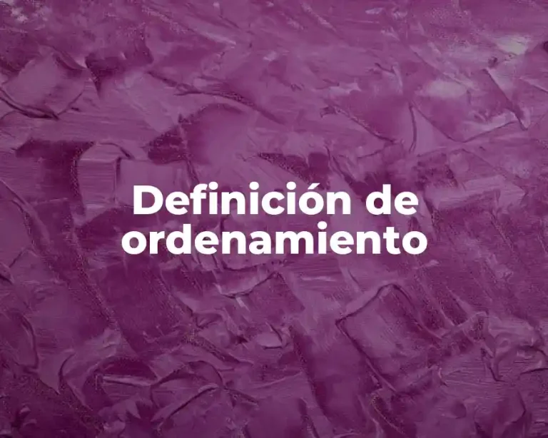 Definición de ordenamiento