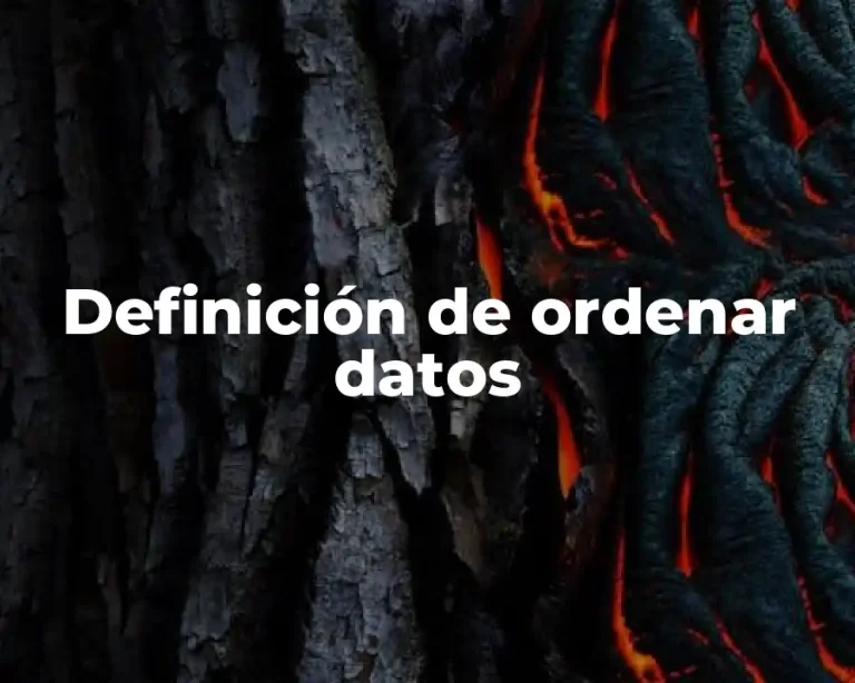 Definición de ordenar datos