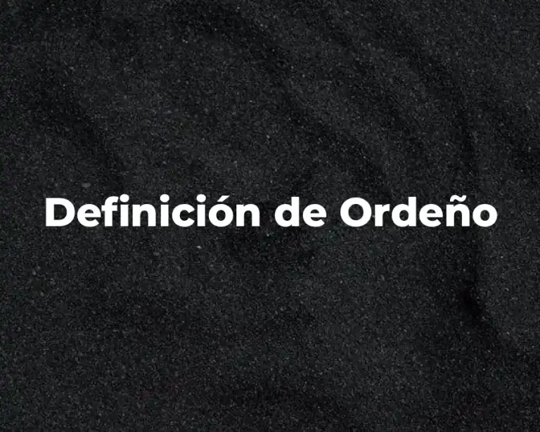 Definición de Ordeño