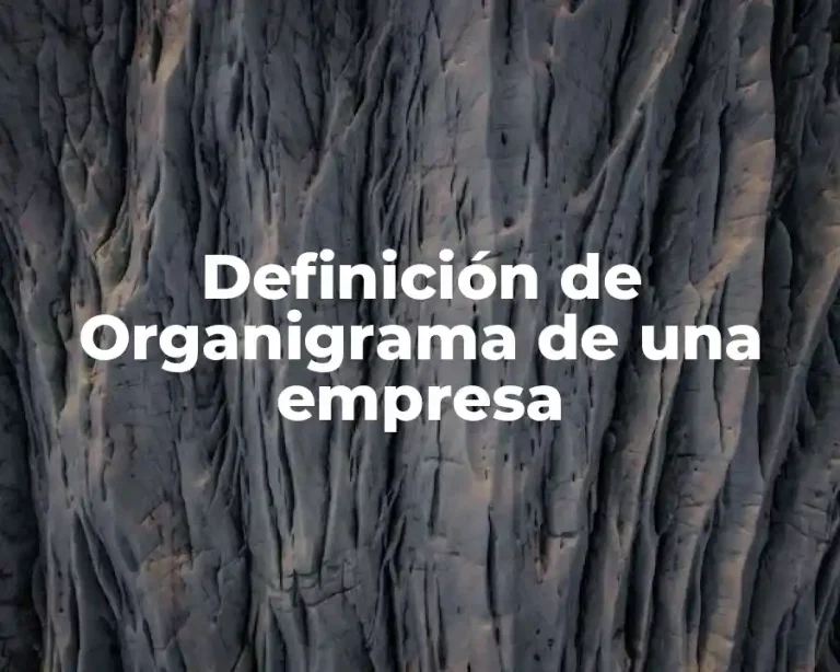 Definición de Organigrama de una empresa