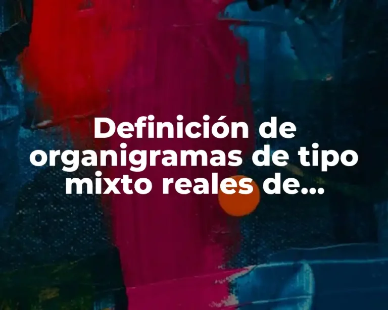 Definición de organigramas de tipo mixto reales de empresas grandes