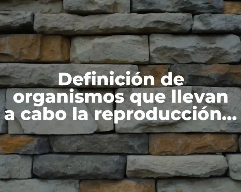 Definición de organismos que llevan a cabo la reproducción sexual