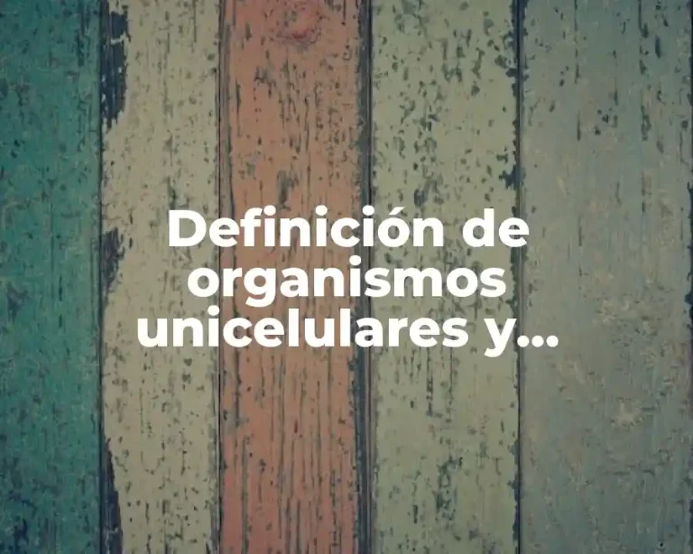 Definición de organismos unicelulares y pluricelulares en el cuerpo humano