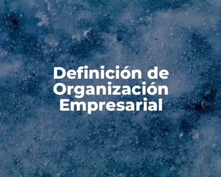 Definición de Organización Empresarial