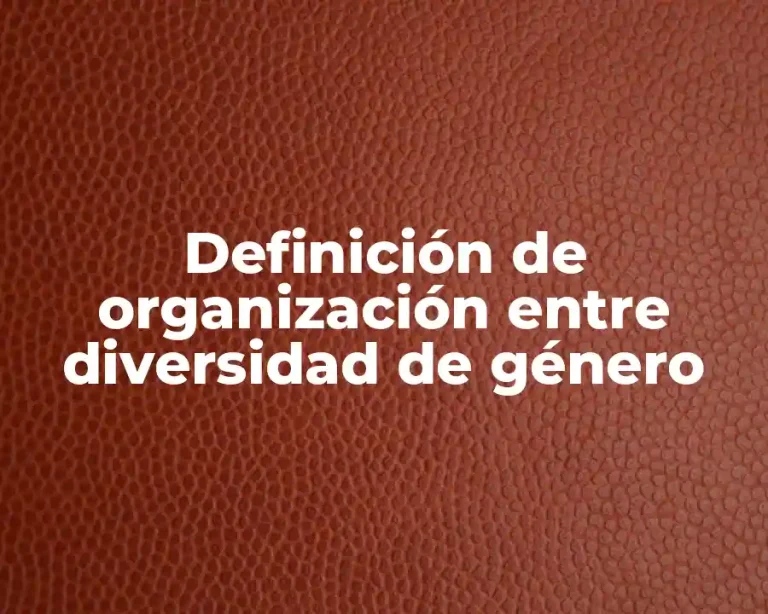 Definición de organización entre diversidad de género