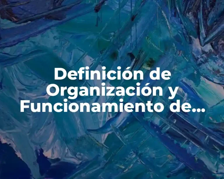 Definición de Organización y Funcionamiento de Grupos Familiares