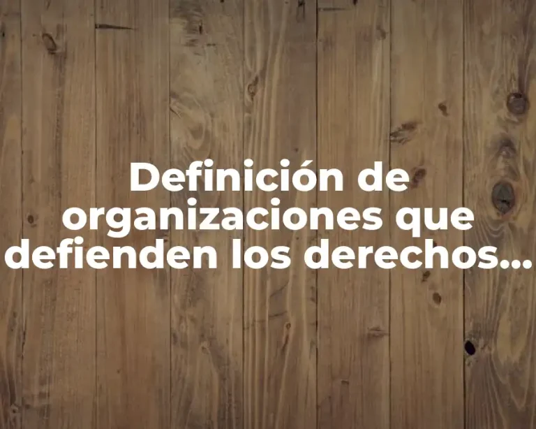 Definición de organizaciones que defienden los derechos de los niños