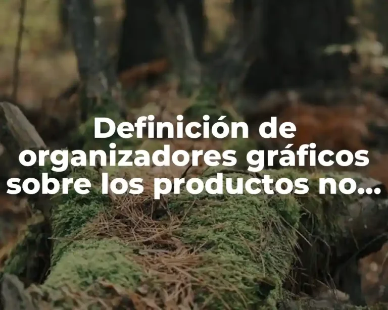 Definición de organizadores gráficos sobre los productos no perecederos
