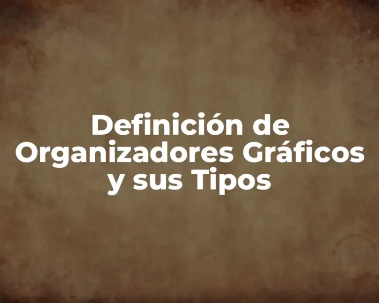 Definición de Organizadores Gráficos y sus Tipos