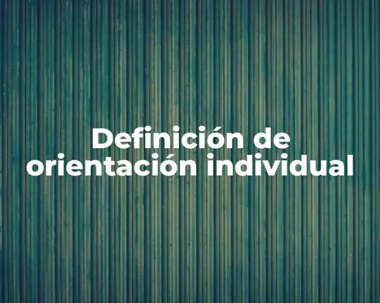 Definición de orientación individual
