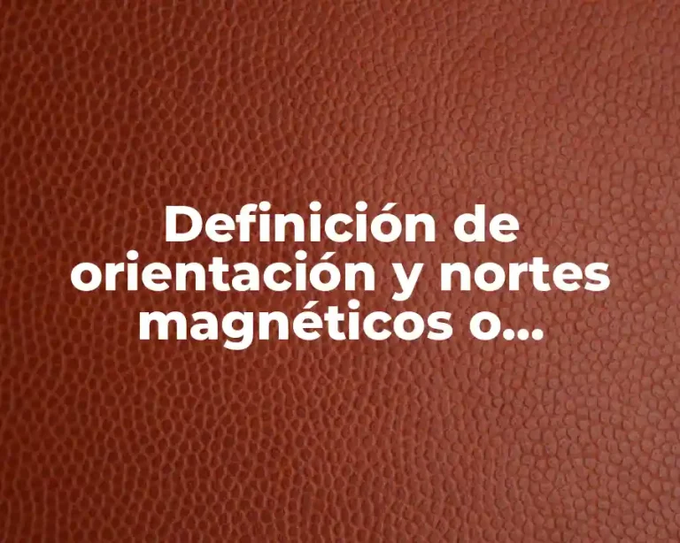 Definición de orientación y nortes magnéticos o astronómicos