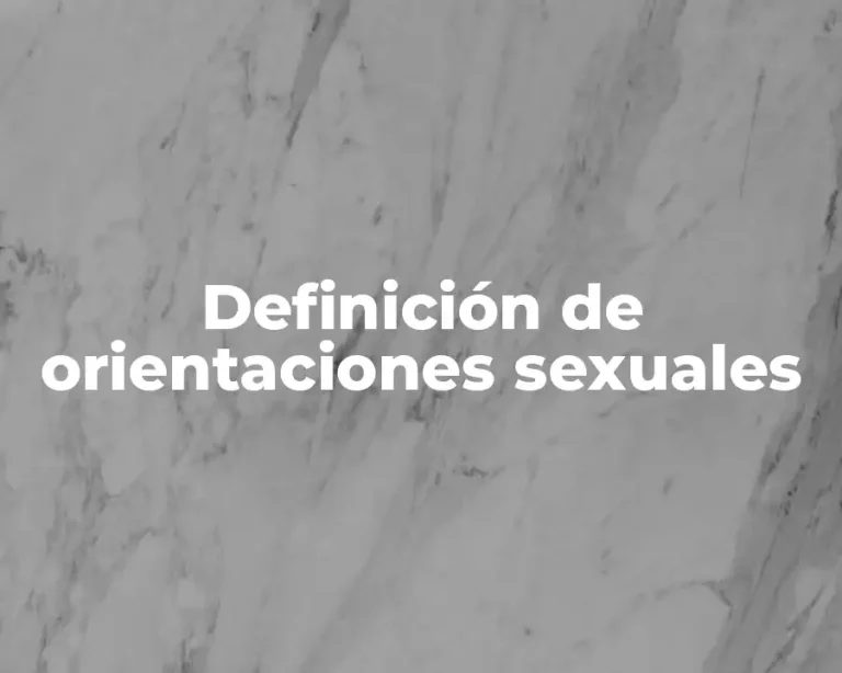 Definición de orientaciones sexuales