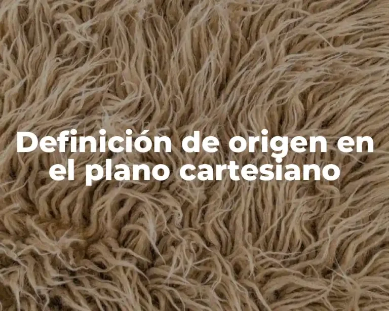 Definición de origen en el plano cartesiano