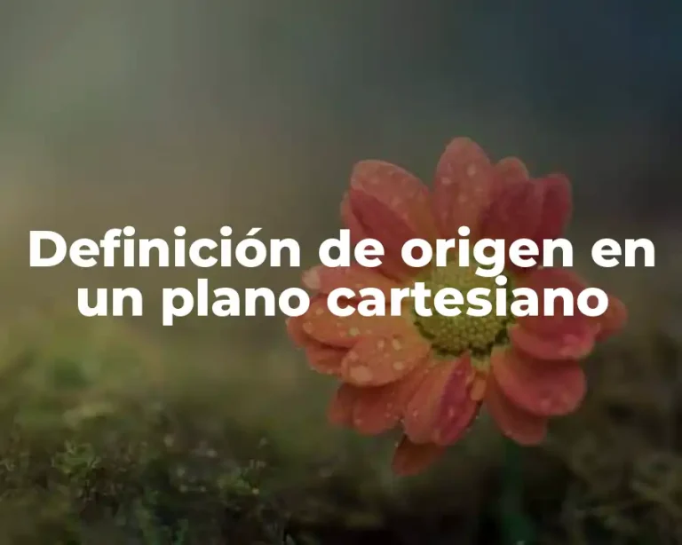 Definición de origen en un plano cartesiano
