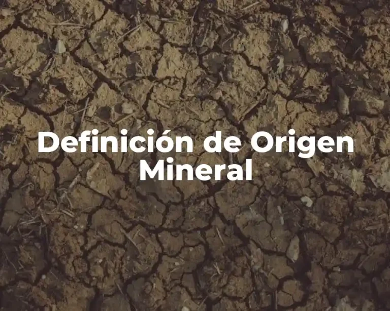 Definición de Origen Mineral
