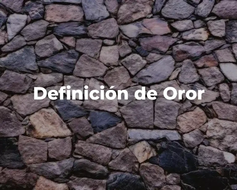 Definición de Oror