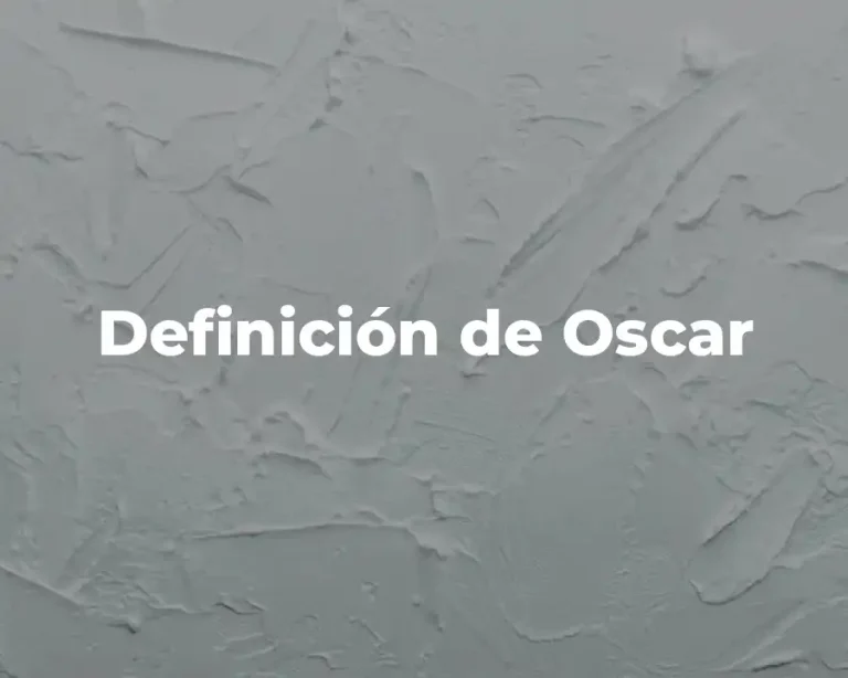 Definición de Oscar